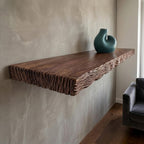 Live edge wood floating shelves unique scupture solid wood wall mounted shelf handmade furniture decor home