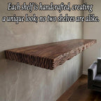Live edge wood floating shelves unique scupture solid wood wall mounted shelf handmade furniture decor home