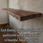 Live edge wood floating shelves unique scupture solid wood wall mounted shelf handmade furniture decor home