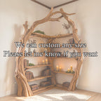 Corner Bookshelf Tree Corner Shelf Tall Corner Bookcase Handmade Furniture Living Room Decor