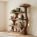 Mushroom Shelves Wood Bookcase Mushroom Wall Shelf Handmade Furniture Living Room Decor
