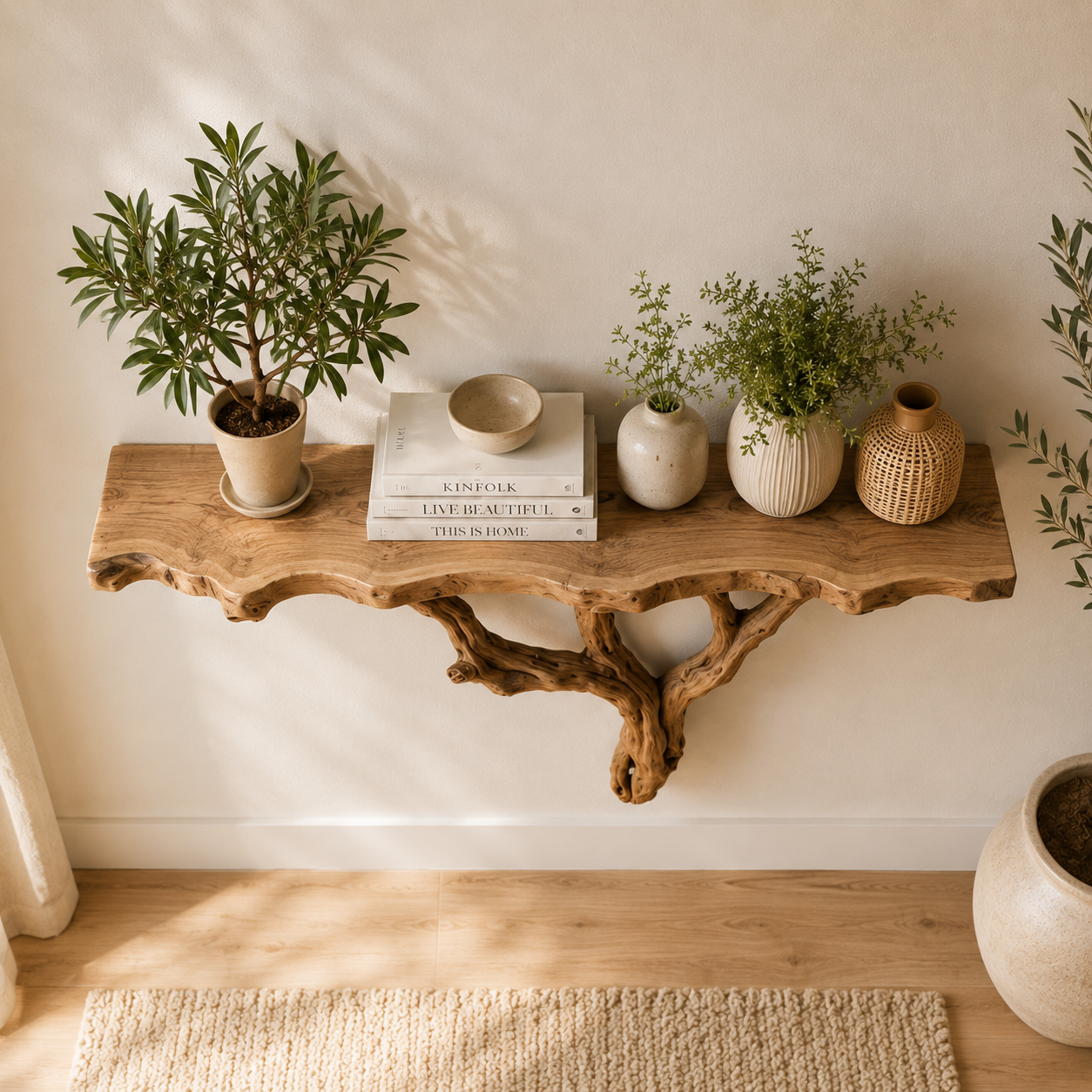Woodera Tree Branch Bookshelves For Rustic Home Decor - WTBS0001