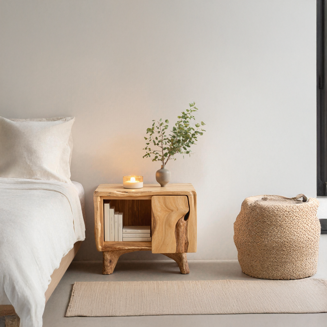 Mid Century Live Edge Nightstand Bedroom Design Trends SILDTTNNS005