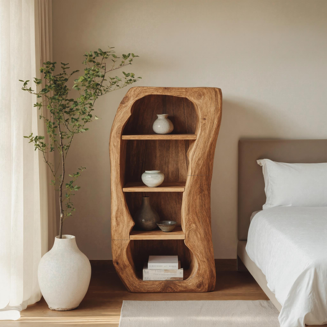 Farmhouse Wooden Nightstand For Charming Bedroom Space SILDTTNNS006