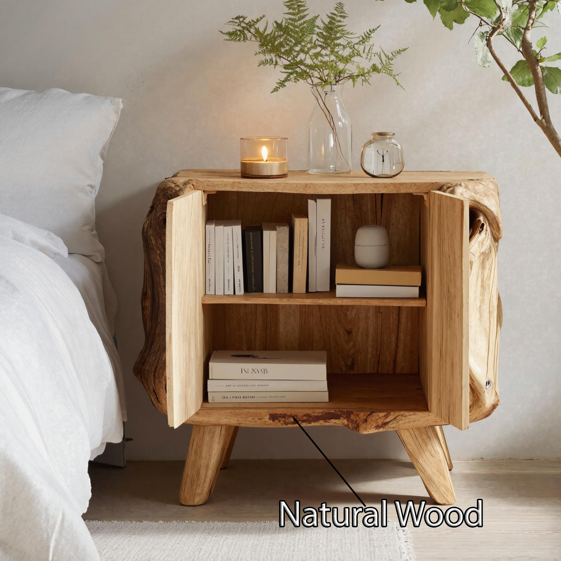 Farmhouse Live Edge Nightstand For Natural Bedroom Vibe SILDTTNNS010