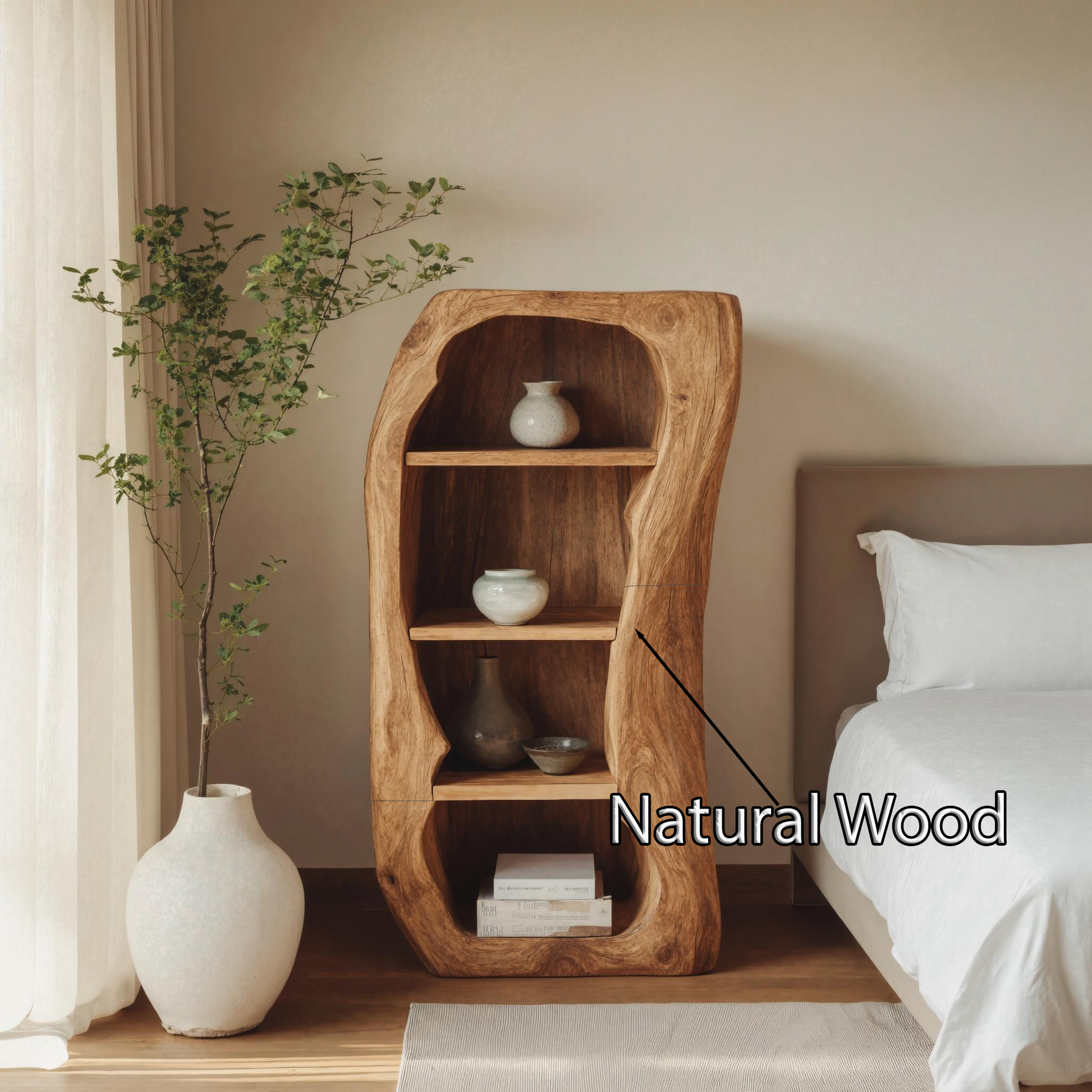 Farmhouse Wooden Nightstand For Charming Bedroom Space SILDTTNNS006