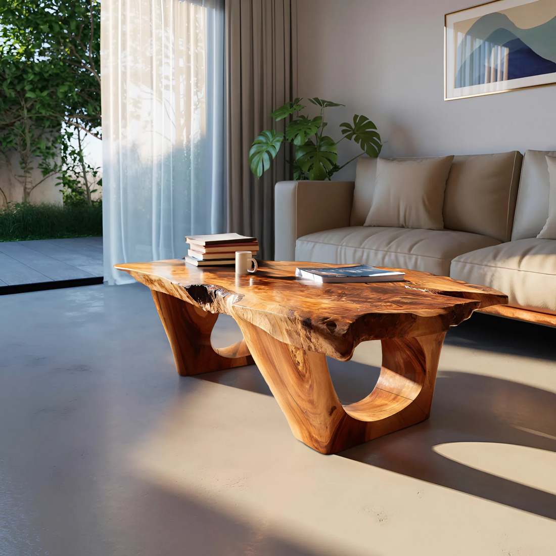 Contemporary Coffee Table Live Edge Design For Modern Home