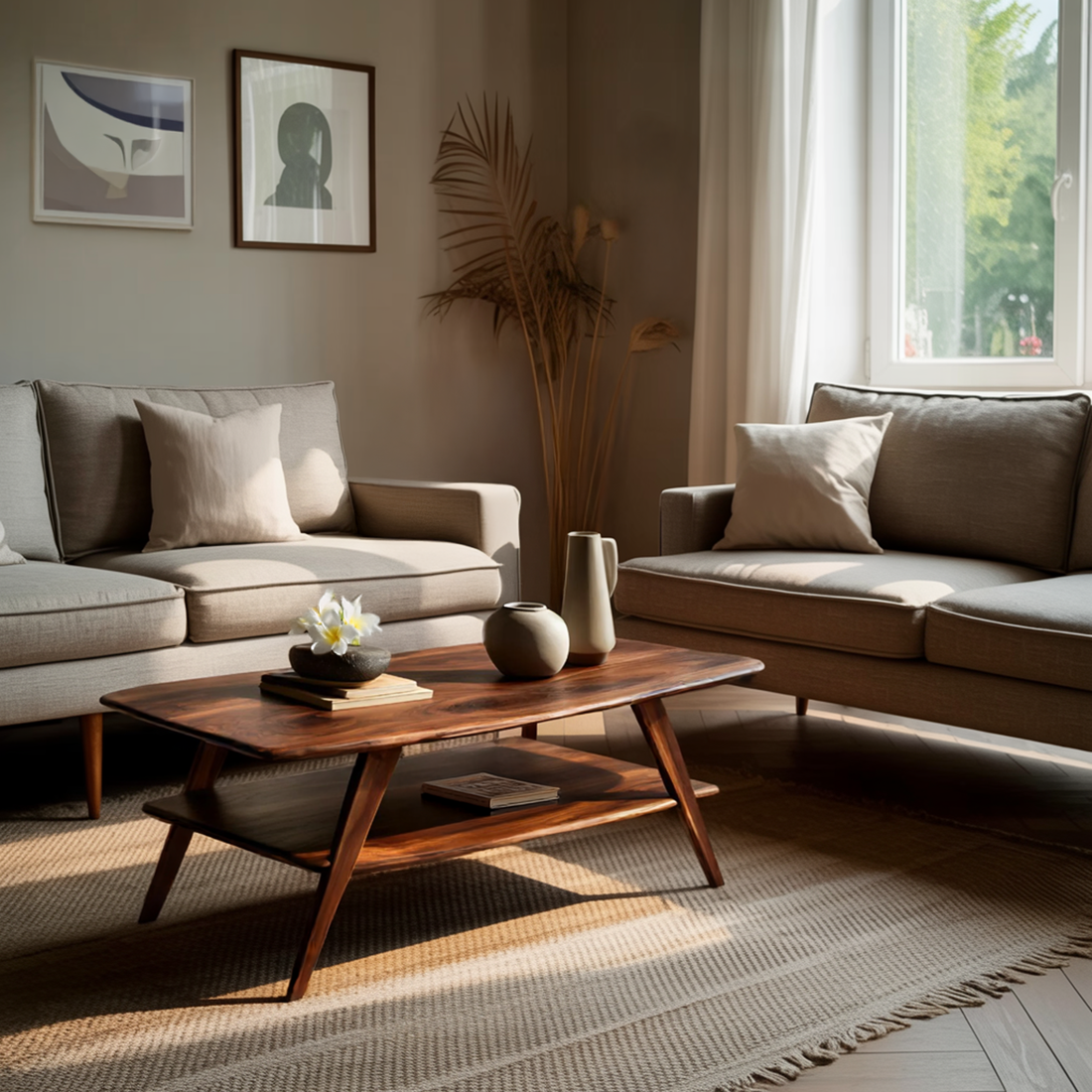 Elegant Rustic Coffee Table With Storage For Living Decor