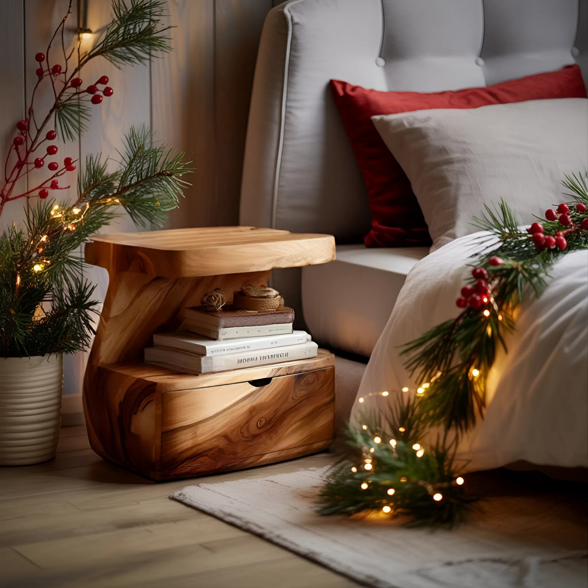 Modern Nightstand With Drawer For Bedroom SITHHNNS011