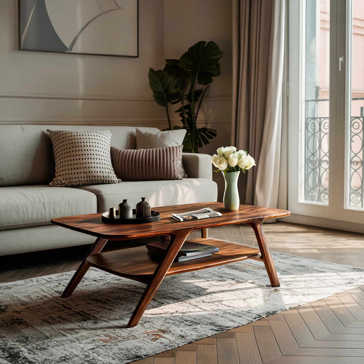 Modern Coffee Table With Storage Functional For Living