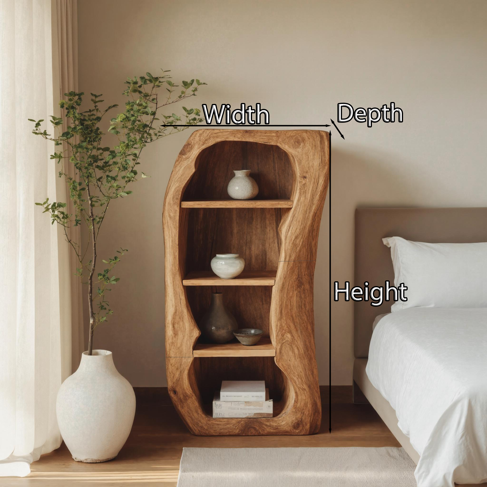 Farmhouse Wooden Nightstand For Charming Bedroom Space SILDTTNNS006