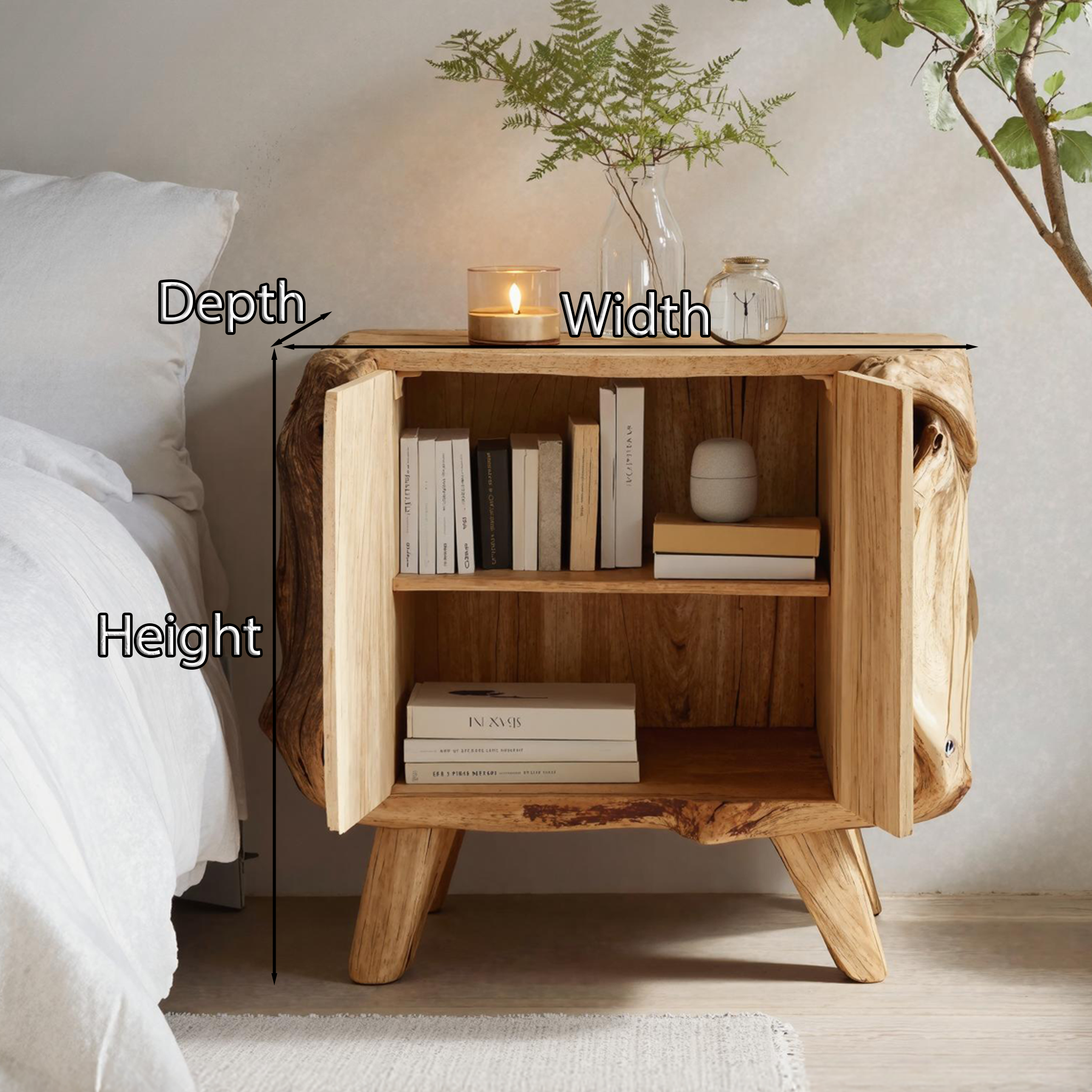 Farmhouse Live Edge Nightstand For Natural Bedroom Vibe SILDTTNNS010