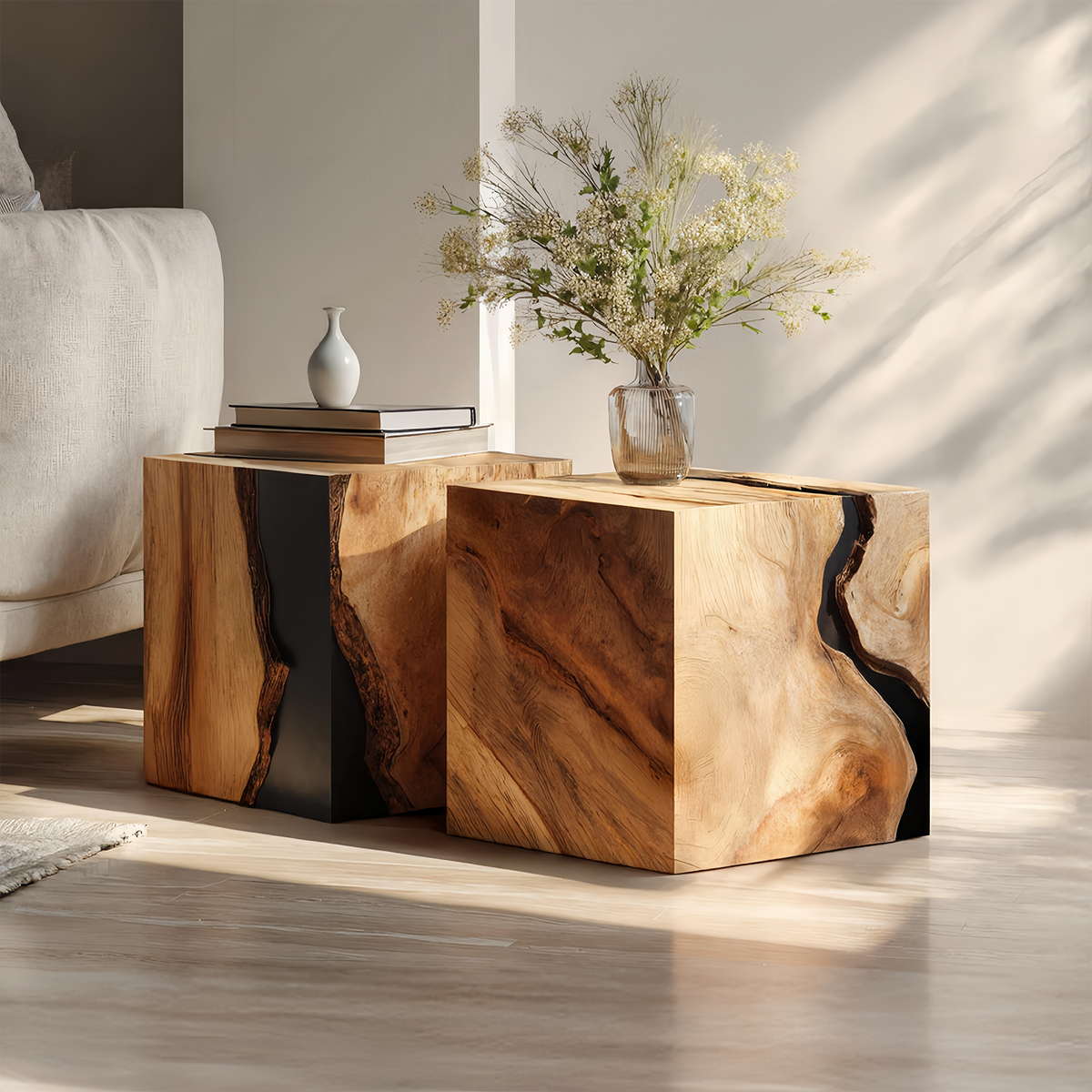 Farmhouse Low Coffee Table For Living Room And Lounge