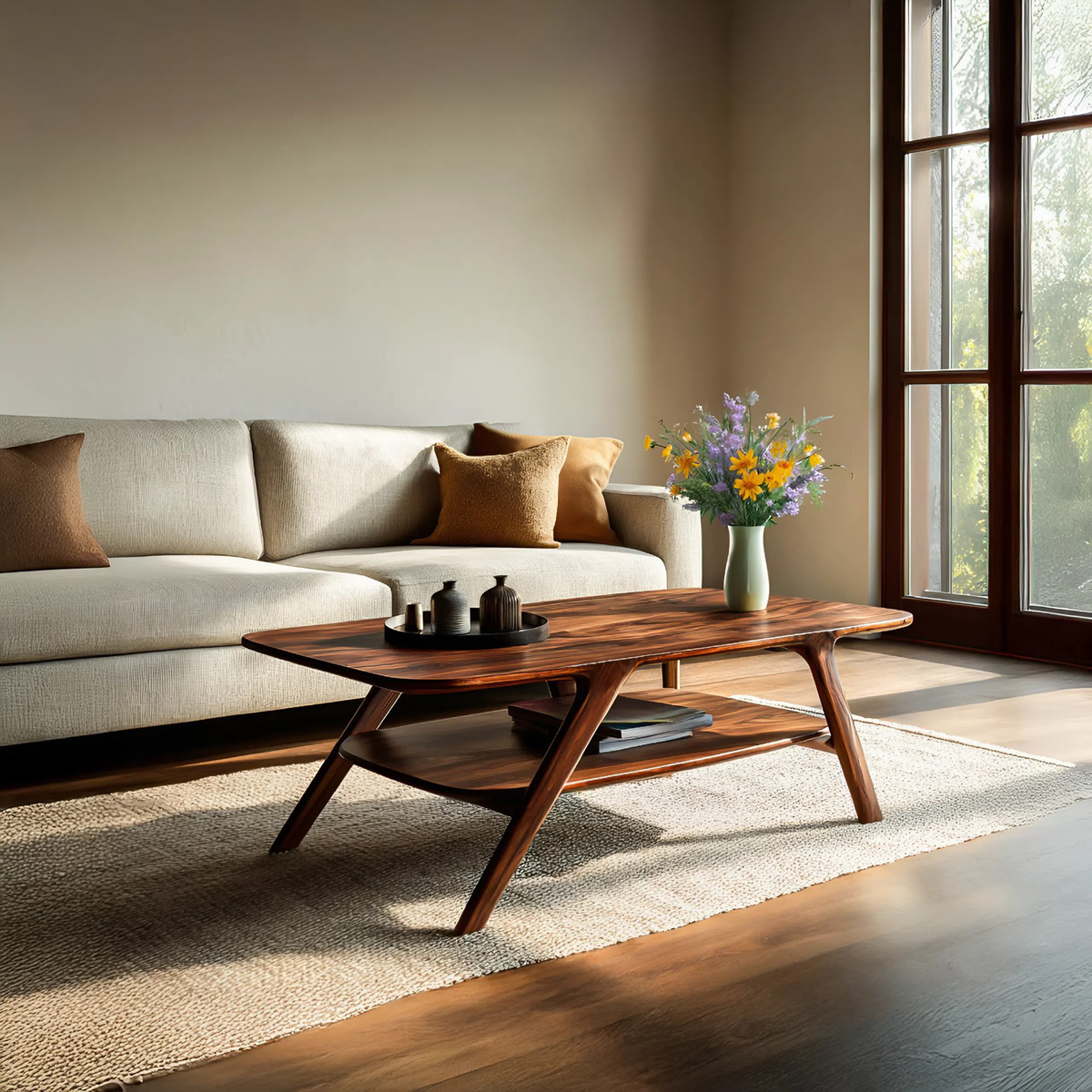 Modern Coffee Table With Storage Functional For Living