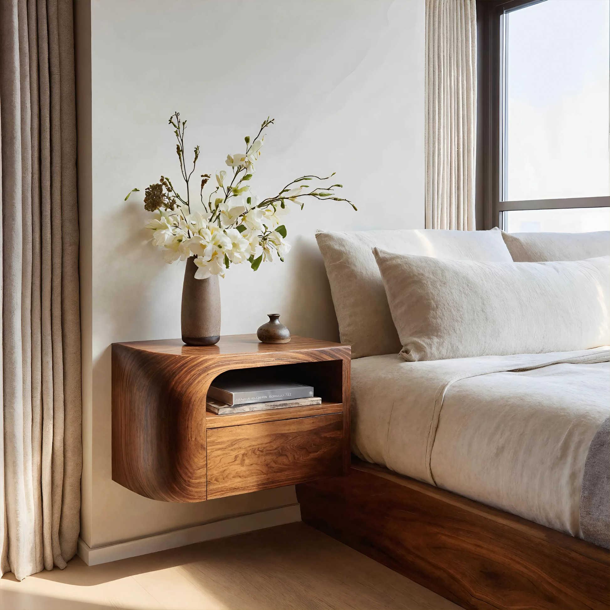 Modern Floating Nightstand For Bedroom RTTHHNNS008