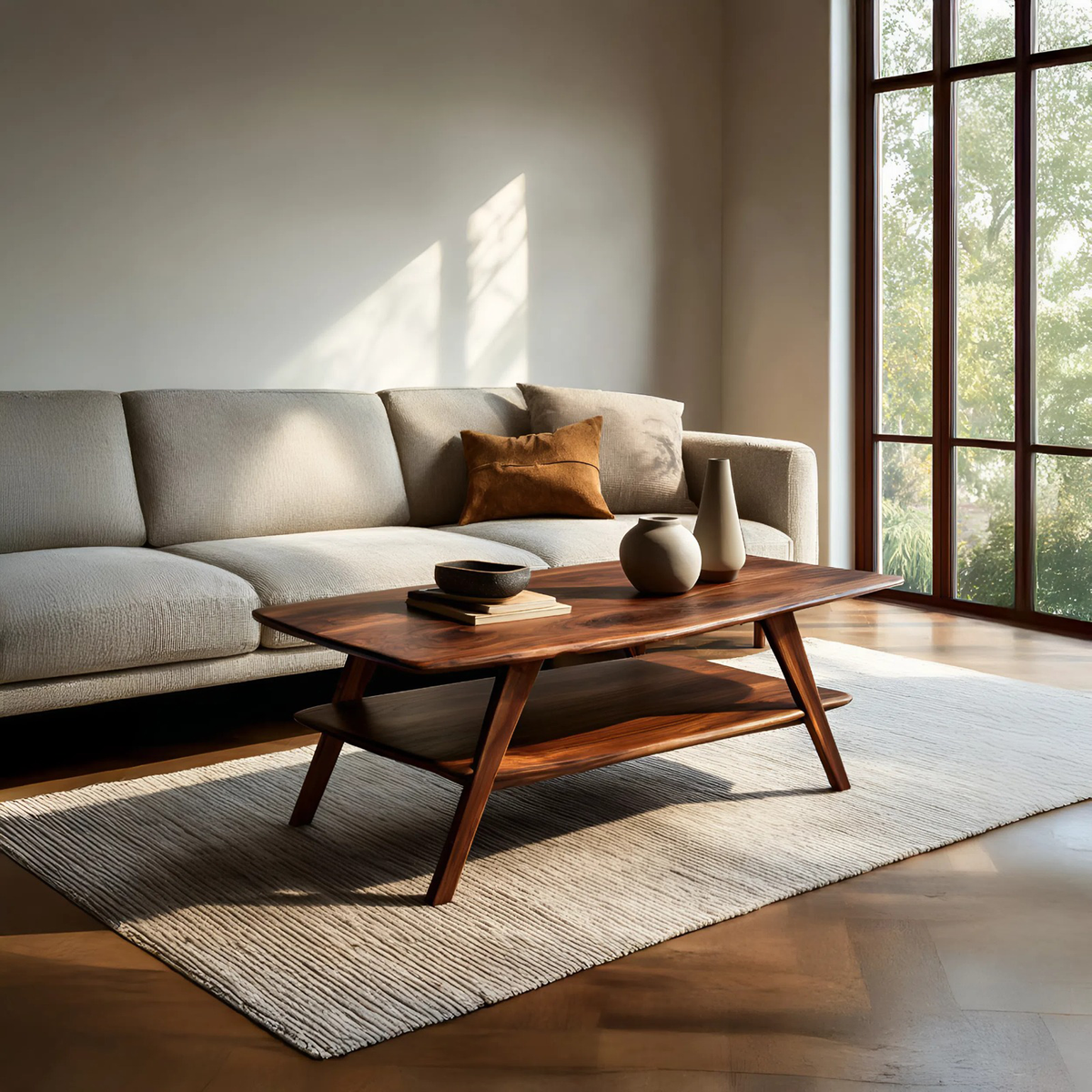 Elegant Rustic Coffee Table With Storage For Living Decor