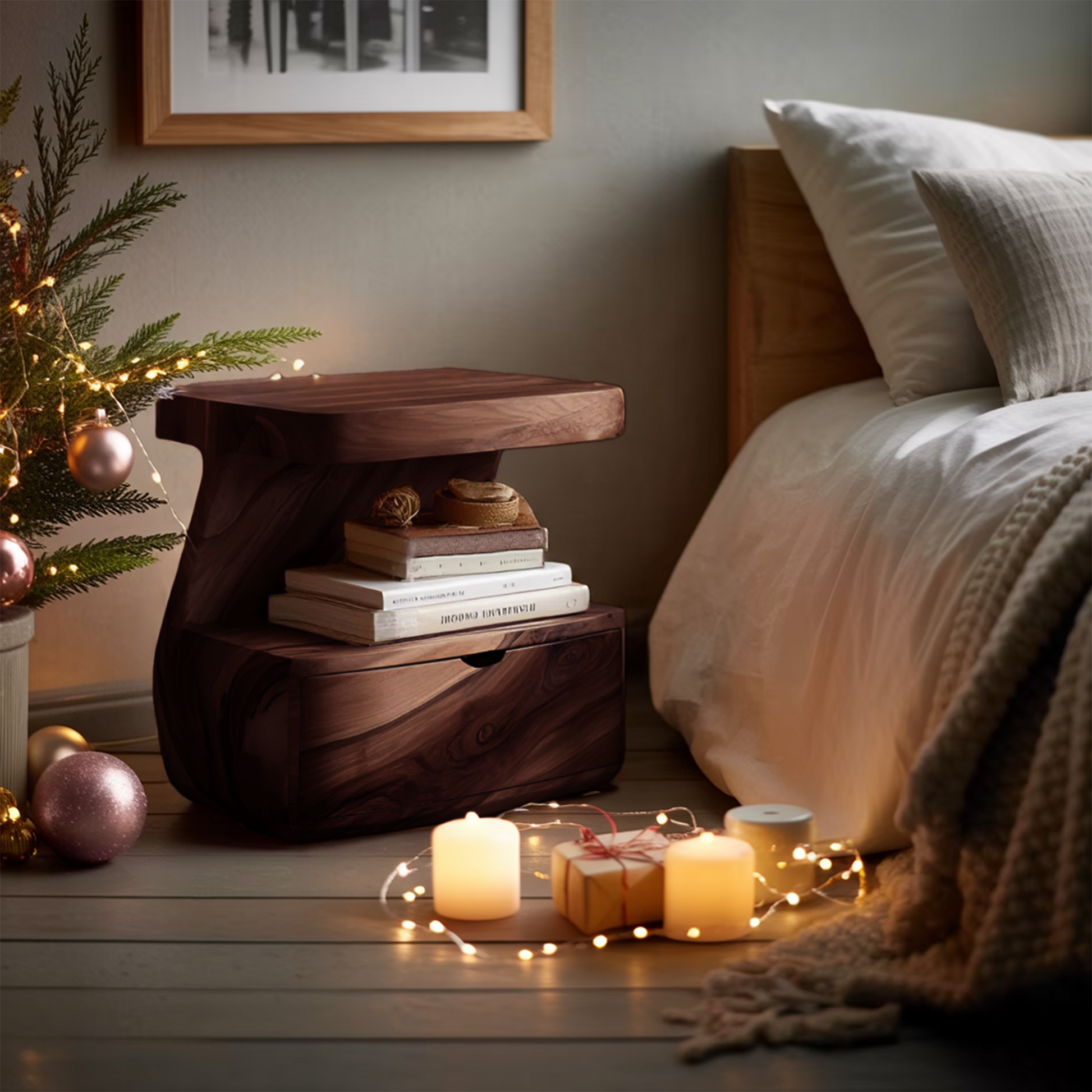 Modern Nightstand With Drawer For Bedroom SITHHNNS011