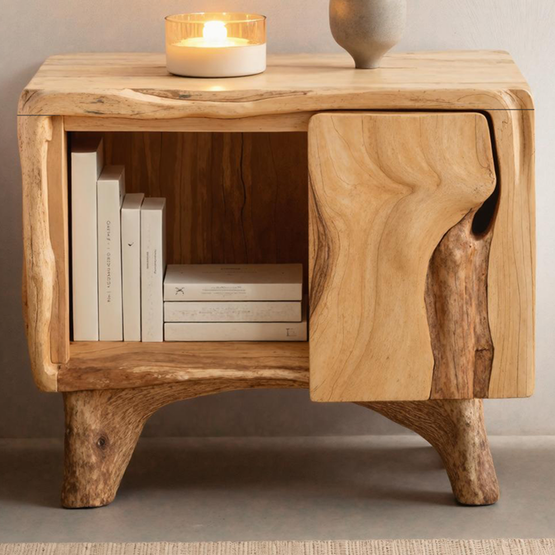 Mid Century Live Edge Nightstand Bedroom Design Trends SILDTTNNS005