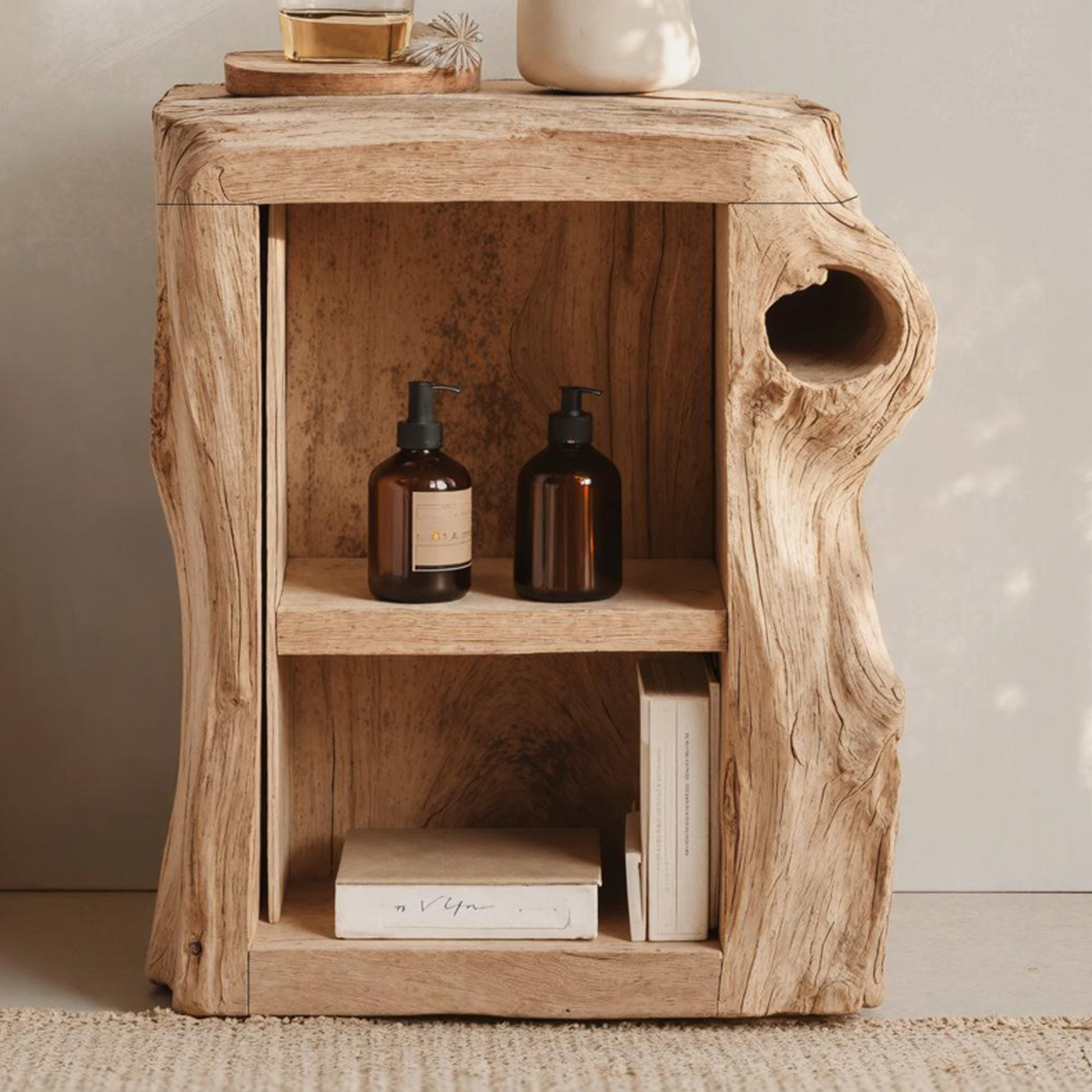Handcrafted Live Edge Nightstand For Elegant Bedroom SILDTTNNS011